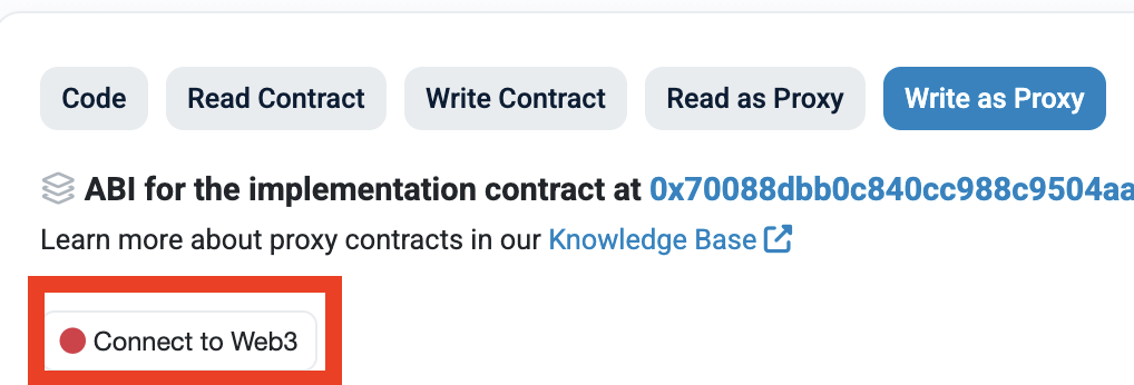 Connect Web3 to write contract